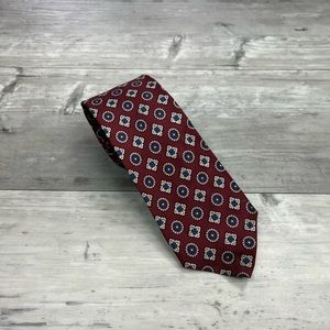 Robert Talbott Red w/ Blue & White Check Tie